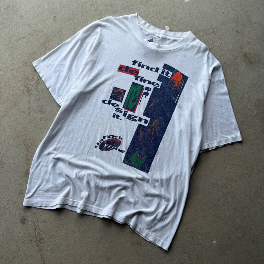 90s Mens Da Rock Zone Find It Define It Design It Graphic T-Shirt XL